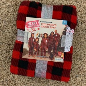 NEW Buffalo Plaid Hooded Zip Onsie Pajama Set